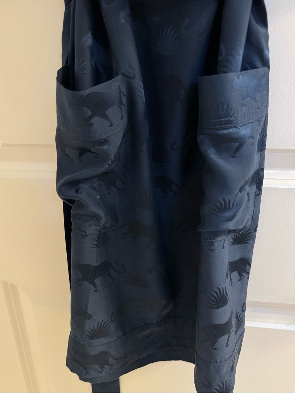 Marc by Marc Jacobs Navy Blue Mini Dress with Belt 100% Silk - Picture 7 of 7